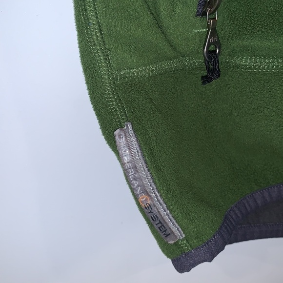 Timberland Grey and Green reversible full zip fleece jacket size Medium - Picture 9 of 16